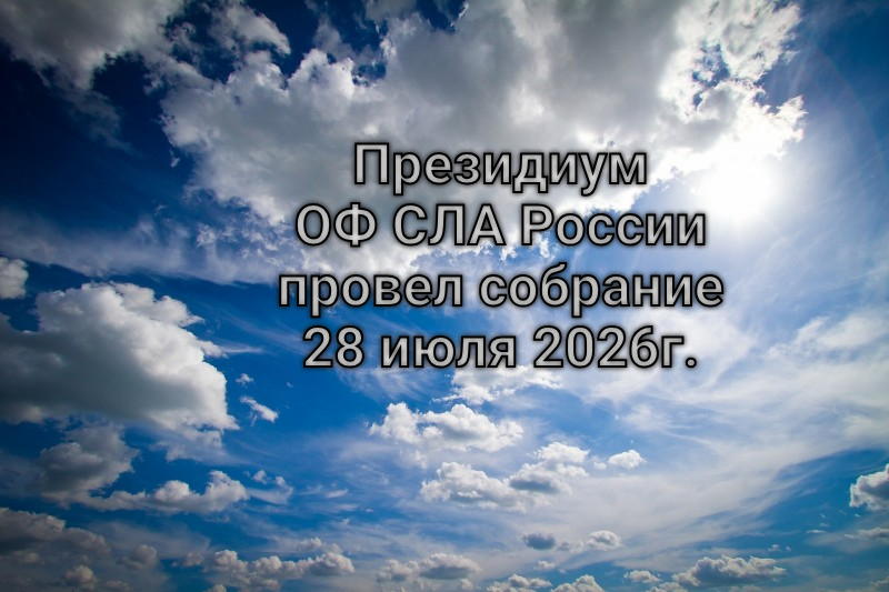 Президиум ОФ СЛА России провел собрание 28 июля 2026г.